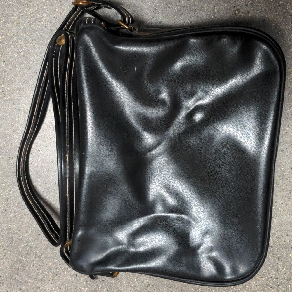 Hinson vintage 1950s black camera bag Talon zipper Hinson hardware 5/$35 - Picture 6 of 14
